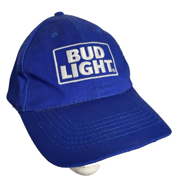 BUD LIGHT blue Hat Strapback Baseball Vintage Cap Dad Trucker - Picture 1 of 10